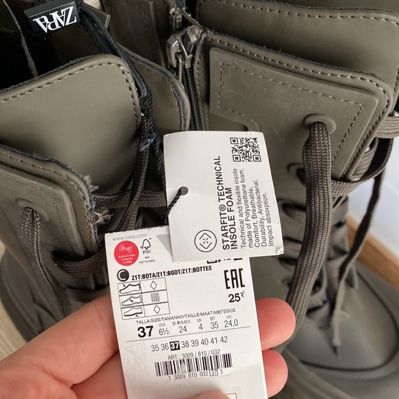 Zara Chunky Combat Boots NWT - Picture 12 of 13